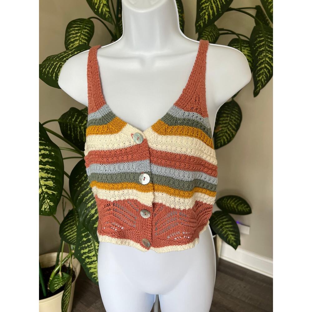 Jolie & Joy Knit Large Cropped Tank Top Wide Strap #530 - Picture 6 of 6